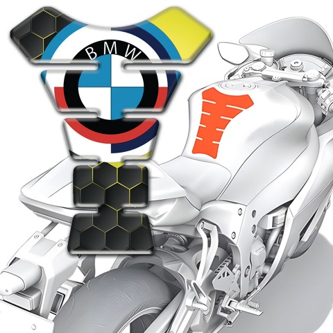 BMW Tank Guard Pads New Logo and Hexagonal Elements Design 