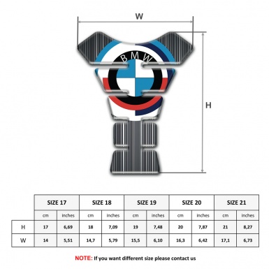 BMW Tank Pad Protector Grey with White Stripes Edition 
