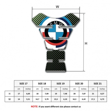 BMW Tank Guard Pads Round logo Green Dots Design 