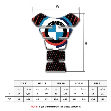 BMW Tank Fuse Black Base with Red Stripes 