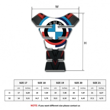 BMW Tank Pad Protector High End Silicone Sticker Round Design Logo 