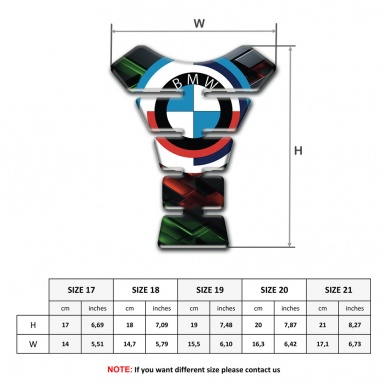 BMW Tank Protector Multicolored Background Big Logo Style 