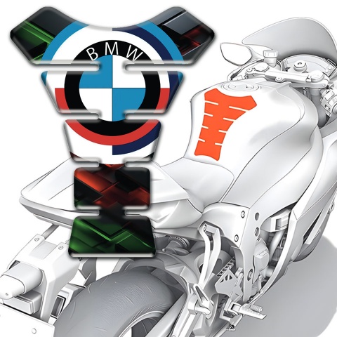 BMW Tank Protector Multicolored Background Big Logo Style 