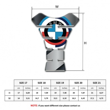BMW  Tank Protector Motorcycle Silicone Sticker Round Logo Model 