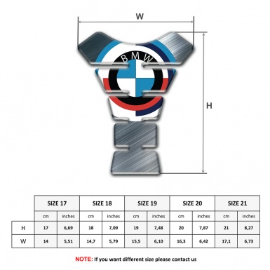 BMW Tank Guard Pads Polished Base Big Logo 