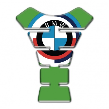 BMW Tank Protector Anti Slip Sticker Green Print with Big Logo Style 