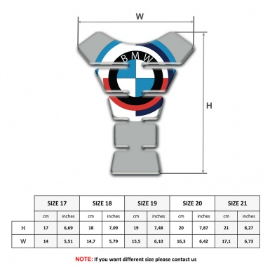 BMW Tank Protector Grey Print with Big Logo Style