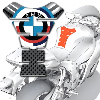 BMW Anti Slip Sticker Tank Fuse Round Big Logo 