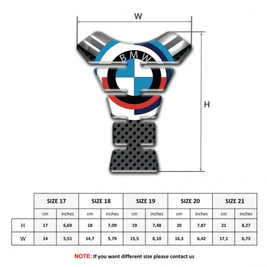 BMW Anti Slip Sticker Tank Fuse Round Big Logo 
