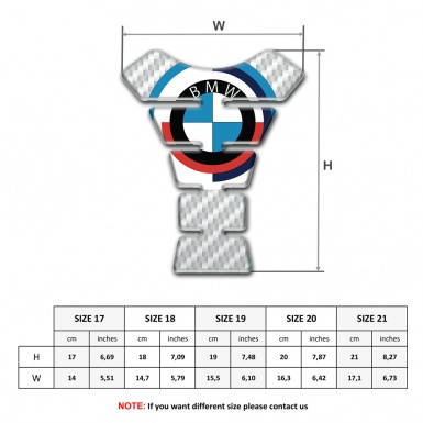 BMW Tank Fuse White Carbon Print and Big Logo Style 