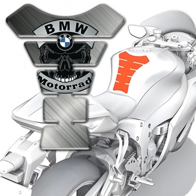 BMW Motorrad  Tank Protector polished Base Skull logo 