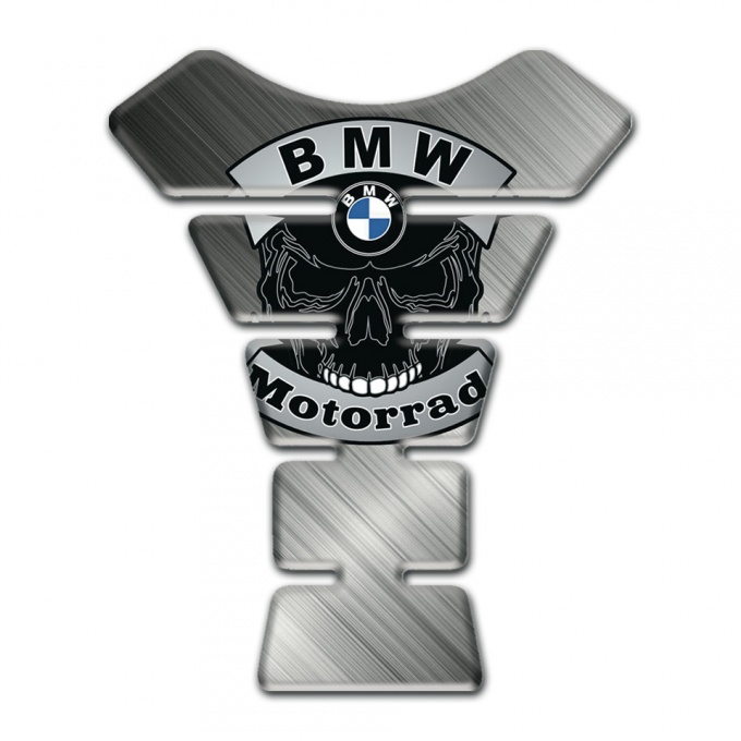 BMW Motorrad  Tank Protector polished Base Skull logo 