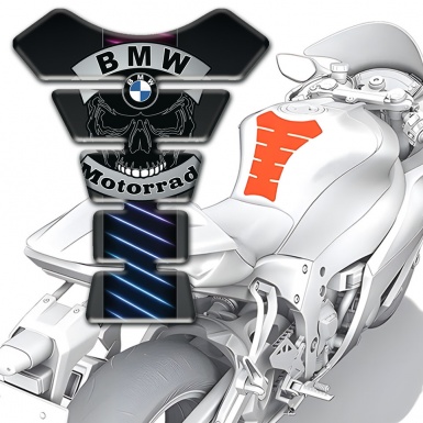 BMW Motorrad Tank Protector Neon Lights base motif Skull Logo