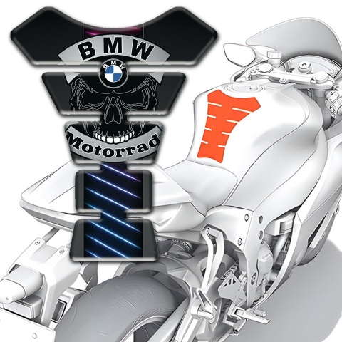 BMW Motorrad Tank Protector Neon Lights base motif Skull Logo 