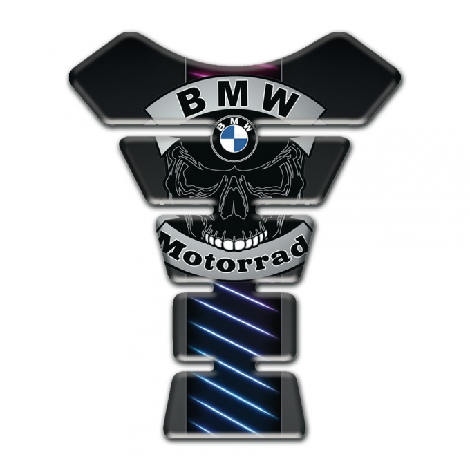 BMW Motorrad Tank Protector Neon Lights base motif Skull Logo