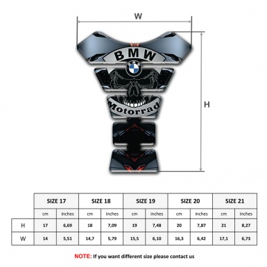 BMW Motorrad High End Tank Protector with Skull Logo Design 