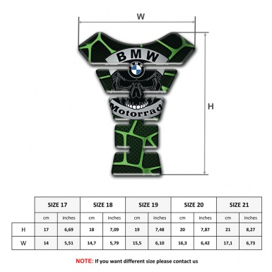BMW Motorrad Anti Slip Sticker Tank Guard Pads green patterns Design 