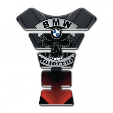 BMW Stylish Silicone Sticker Tank Guard Pads Skull Logo Motorrad Style 