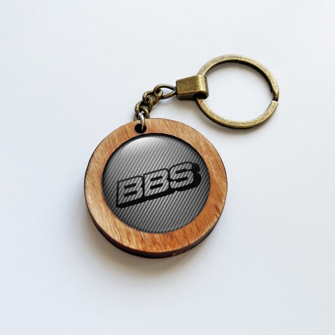 BBS Keychain Handmade from Wood Carbon