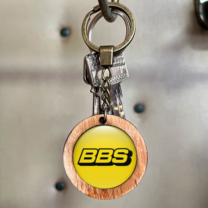 BBS Keychain Handmade from Wood Yellow | Keychains | Accessories | X ...