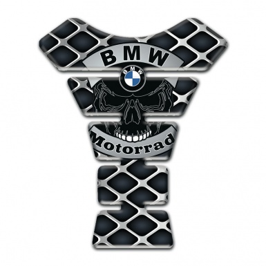 BMW Motorrad Tank Pad Protector Grid Effect with Skull Logo 