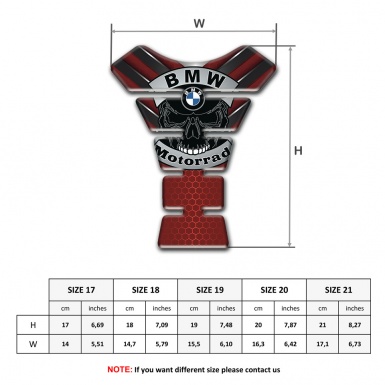 BMW Motorrad Stylish Red design Motorbike Tank Pad 