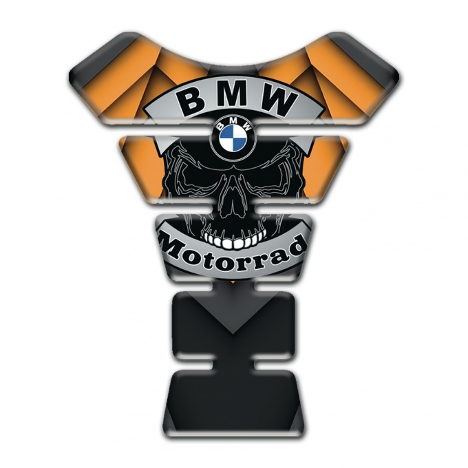 BMW Tank Pad Protector Motorrad Style Orange Blacck Base 