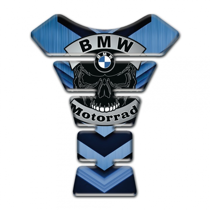 BMW Motorbike Tank Pad Motorrad Style Blue V Shape Patterns Design