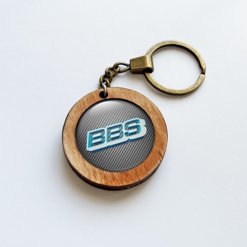 BBS Handmade Wood Keychain Carbon Neon