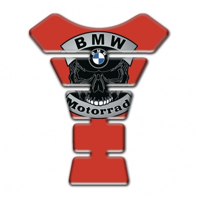 BMW Tank Fuse Skull Logo Red Base