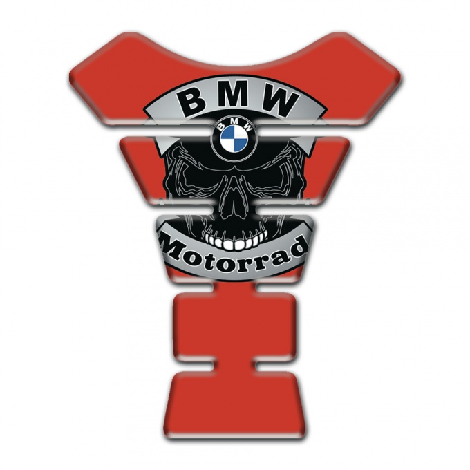 BMW Tank Fuse Skull Logo Red Base