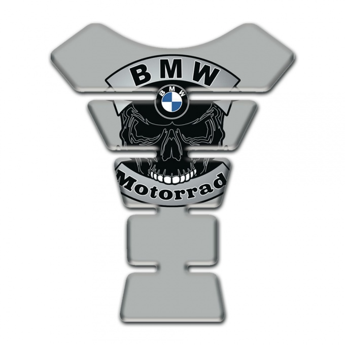 BMW Motorrad Tank Protector Skull logo Grey Base 