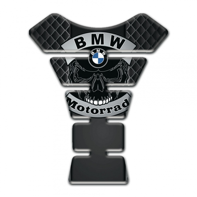 BMW Motorrad Motorbike Tank Pad Skull Logo Style Dark Mesh motif 