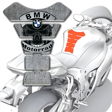 BMW Tank Fuse Skull Logo Motorrad edition Stone base Effect 