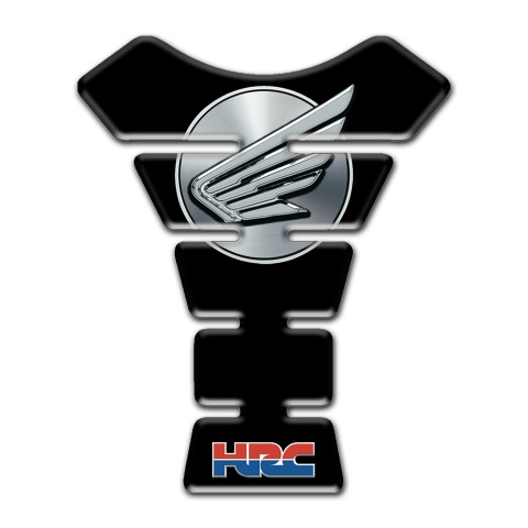 Honda HRC Tank Protector Black Base Wings Logo Style 