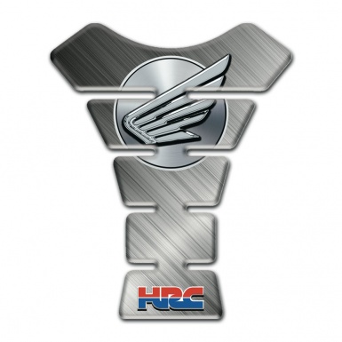 Honda HRC Tank Guard Pads Polished base Logo Wings Design 