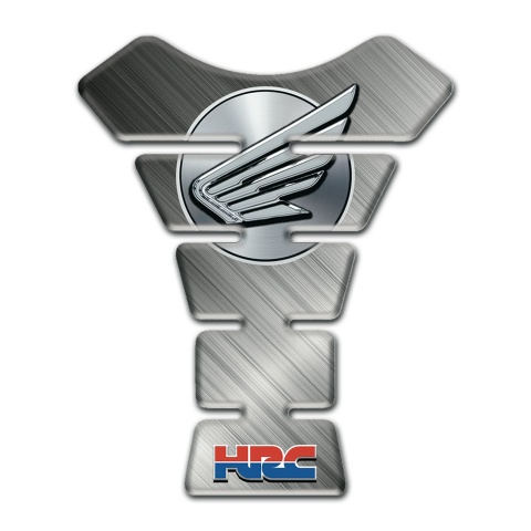 Honda HRC Tank Guard Pads Polished base Logo Wings Design 