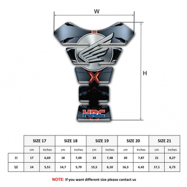 Honda HRC Stylish Tank Pad Protector Wings Logo Style 