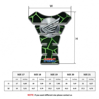 Honda HRC Tank Fuse Green Patterns Style 