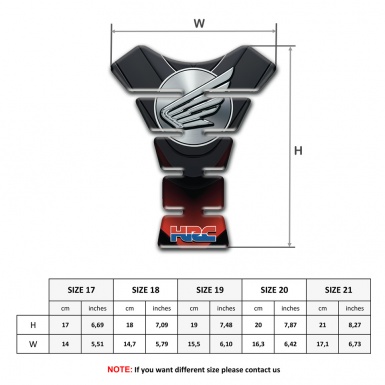 Honda Tank Pad Motorbike HRC Edition Unique Model Wings logo 
