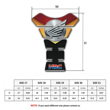 Honda Tank Pad Motorbike Fly Logo Style HRC Edition 