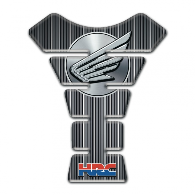 Honda Tank Pad Protector Grey with White Lines base HRC Style 