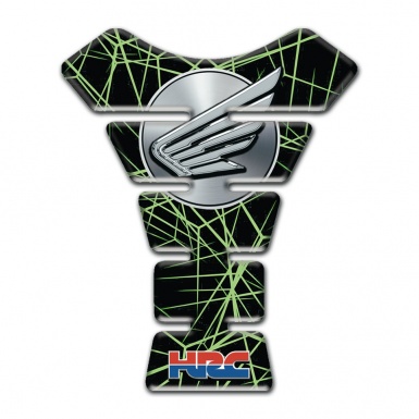 Honda Tank Pad Motorbike Green Spider Web Design HRC Style 