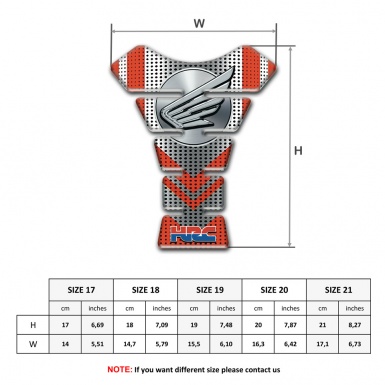 Honda Tank Guard Pads High-Quality  Vision Wings Logo Design 