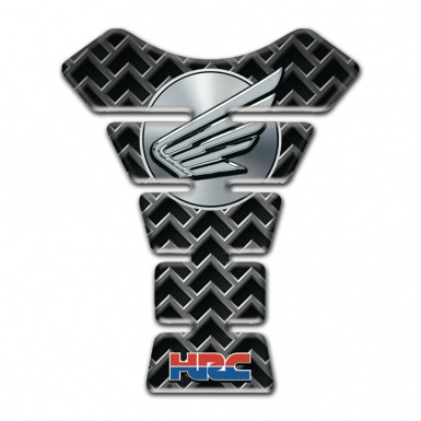 Honda Tank Pad Protector Grey Grid base Fly Logo Effect 