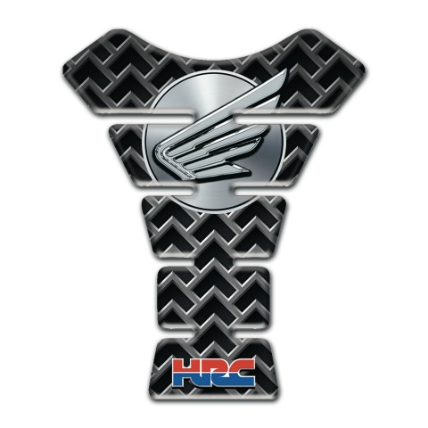 Honda Tank Pad Protector Grey Grid base Fly Logo Effect 