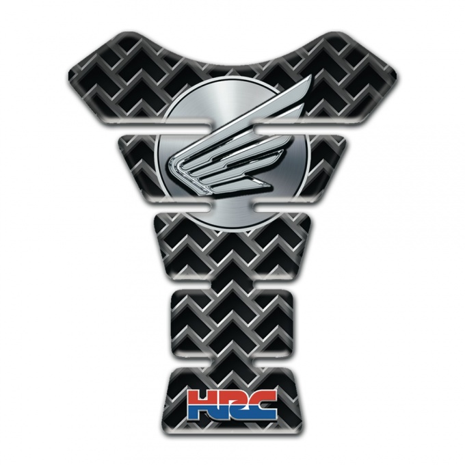 Honda Tank Pad Protector Grey Grid base Fly Logo Effect 