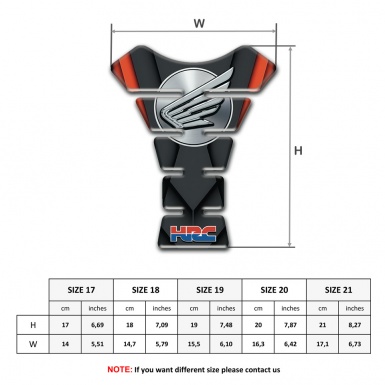 Honda Tank Guard Pads Racing Edition HRC Style 