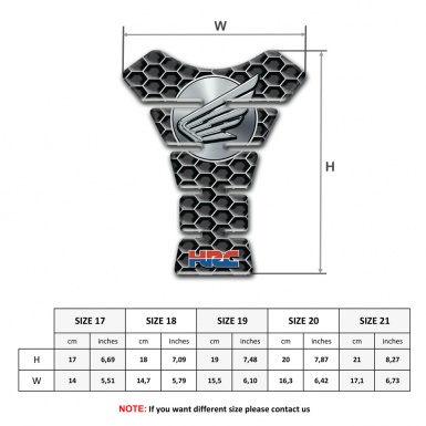 Honda Tank Pad Protector Perforated Steel Design 