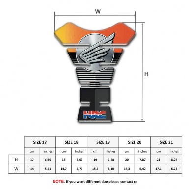 Honda Tank Fuse HRC Version Anti Slip Sticker 